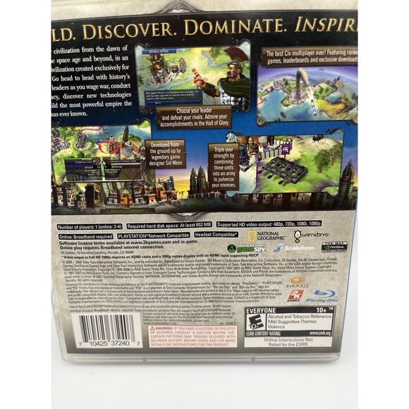 Sid Meiers Civilization Revolution PS3 PlayStation 3 Complete CIB - Picture 7 of 8